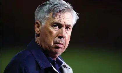  ?? ?? Carlo Ancelotti pictured in 2020 during his time as manager of Everton. Photograph: Dave Thompson/PA