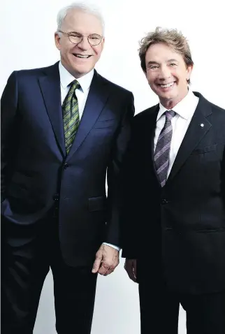  ?? ANNA WEBBER/JUST FOR LAUGHS ?? “We have had a long, long friendship and many funny dinners together with many funny people,” Martin Short says of his history with Steve Martin, left. “So our natural kind of energy is to be funny and ironic together always.”