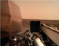  ?? THE ASSOCIATED PRESS ?? NASA’s InSight spacecraft touched down on Mars on Monday. It’s designed to drill down into the interior of the planet.