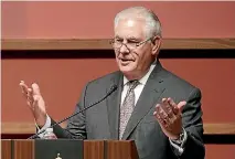  ?? PHOTO: AP ?? United States Secretary of State Rex Tillerson says it is crucial for the US to maintain a military presence in Syria.