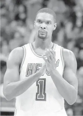  ?? AP FILE ?? Chris Bosh posted an emotional letter on this website thanking fans for “being a constant during a period of change in my life.”