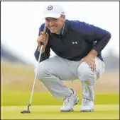  ?? Ian Walton The Associated Press ?? Jordan Spieth of the U.S. was among the leaders after the first round of the British Open at Royal St. George’s.