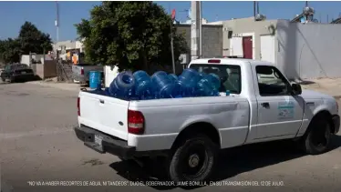  ??  ?? “NO VA A HABER RECORTES DE AGUA, NI TANDEOS”, DIJO EL GOBERNADOR, JAIME BONILLA, EN SU TRANSMISIÓ­N DEL 12 DE JULIO.