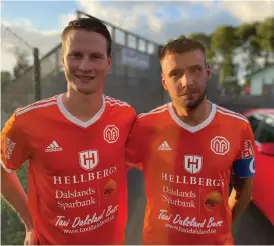  ?? BILD: MELLERUDS IF ?? Albin Broberg (3) och Viktor Öhrling (1) gjorde målen när Mellerud besegrade Brålanda med 4-2 och blev klart för final i Dalslands DM.