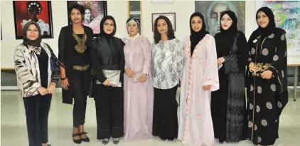  ?? (Muscat Daily) ?? The eight artists exhibiting their works in ‘Colourful Novels’