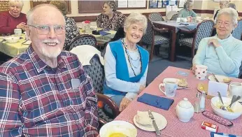  ?? ?? Members of Nene and Welland Oddfellows at one of the group’s regular soup lunch events.