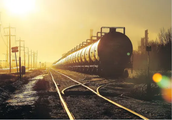  ?? DEAN BICKNELL/FILES ?? Increased production in Alberta’s oilsands is pushing Canada’s pipeline system near capacity, prompting some companies to ship more oil by rail.