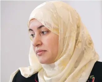  ?? RYAN REMIORZ, THE CANADIAN PRESS ?? Rania El-Alloul at a Montreal news conference in March 2015. The Quebec Court of Appeal has rejected a request by a Montreal judge to quash an investigat­ion into her decision to remove a woman from her courtroom for wearing a hijab.