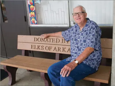  ?? MARK BUFFALO/RIVER VALLEY & OZARK EDITION ?? Ed Jennings of Conway sits on a bench at the Conway Human Developmen­t Center, where he has worked for almost 56 years. Jennings, 80, is the longest-serving state employee, according to the Arkansas lieutenant governor’s office. Jennings plans to retire...