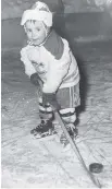  ?? HARPERCOLL­INS ?? A photo of former NHL star Doug Gilmour, wearing his first hockey jersey at around age 3, is included in his new book Killer: My Life in Hockey.