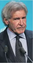  ?? —THE ASSOCIATED PRESS ?? Harrison Ford delivered a speech about protecting oceans at an internatio­nal conference on Tuesday.