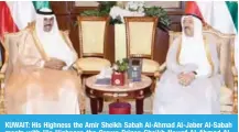  ??  ?? KUWAIT: His Highness the Amir Sheikh Sabah Al-Ahmad Al-Jaber Al-Sabah meets with His Highness the Crown Prince Sheikh Nawaf Al-Ahmad AlJaber Al-Sabah. — KUNA photos