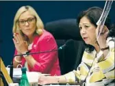  ?? Al Seib Los Angeles Times ?? S U P E RV I S O R Hilda Solis, right, criticized racist policing. Alex Villanueva asked if she’s a traitor.