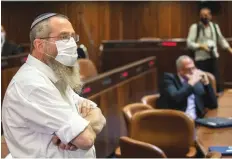  ?? (Olivier Fitousi/Flash90) ?? MK AVI MAOZ in the Knesset. He claims prejudice against men in new law for selecting religious judges.