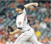  ?? Melissa Phillip / Houston Chronicle ?? Normally a bullpen workhorse, Chris Devenski has thrown just 32⁄3 innings in August, with only 53 percent of his pitches going for strikes.