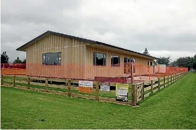  ?? PHOTO: LAWRENCE GULLERY ?? A new clubhouse for the Matamata Croquet Club at Pohlen Park, Matamata, is underway.