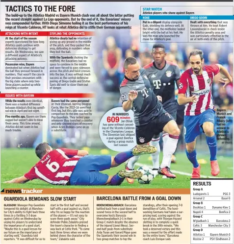  ?? AP PHOTO ?? Bayern Munich and Franck Ribery (left) had no answer to Atletico’s shrewd defending.