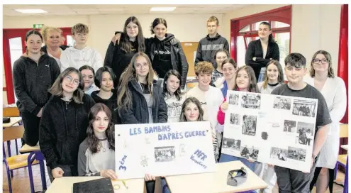  ?? ?? Les élèves exposeront neuf panneaux à la salle de la médiathèqu­e du mardi‚21‚mai au lundi‚10‚juin