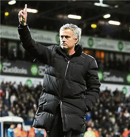  ??  ?? Mourinho: ‘I want to be champion. To say before the season starts that the top four is the target? The top four is not the target. We want to play to be champions.’ — AP