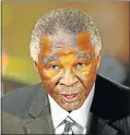  ??  ?? PRESIDENTS: Jacob Zuma (above) and his predecesso­r Thabo Mbeki