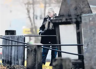  ?? COURANT FILE PHOTO ?? Shown at Hartford’s Old South Burial Ground in 2018, Connecticu­t Gravestone Network Director Ruth ShapleighB­rown is among the state’s chief advocates for preserving old graveyards.