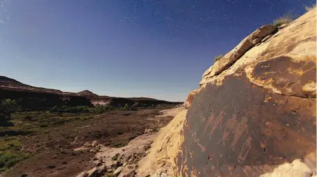  ?? COURTESY OF SILVER BULLET PRODUCTION­S ?? The petroglyph­s are an area that is sacred to New Mexico.