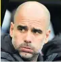  ??  ?? STILL UPBEAT: Pep hasn’t written off City’s title hopes