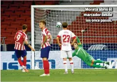  ??  ?? Morata abrió el marcador desde los once pasos.