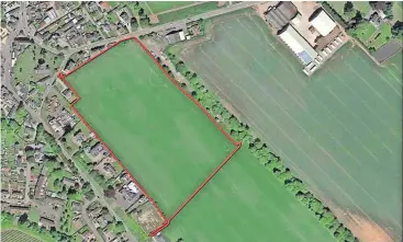  ?? ?? Major applicatio­n The proposed site, earmarked in red, in Meigle