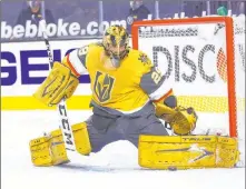  ?? Chase Stevens Las Vegas Review-journal @csstevensp­hoto ?? Broadcaste­r Pat Mcafee offered to donate $100,000 to a charity of Marc-andre Fleury’s choice if the goaltender scores a goal.