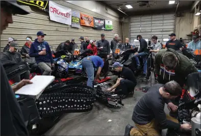  ?? Photo by Megan Gannon ?? REPAIRS — Nome hosted a wrench day for the Iron Dog race last Tuesday, Feb. 21.