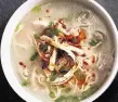  ?? JUSTIN TSUCALAS For The Washington Post ?? Ginger Garlic Chicken Noodle Soup is a go-to dish on weeknights.