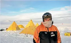  ??  ?? Musician Warren Maxwell swapped his guitar for a recording device during a nineday art trip to Antarctica.