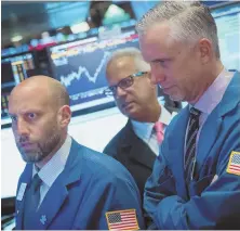  ?? GETTY IMAGES ?? BEARING DOWN: The stock market saw its worst day in three weeks as the Dow Jones, Standard &amp; Poor’s and Nasdaq indexes all finished at a loss yesterday amid ongoing issues between the U.S. and North Korea.