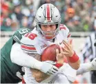  ?? MIKE CARTER/USA TODAY SPORTS ?? Miami’s Tate Martell was granted immediate eligibilit­y in his transfer from Ohio State.