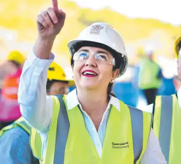  ?? Picture: ALIX SWEENEY ?? MAKING POINT: Premier Annastacia Palaszczuk at the North Queensland Stadium.