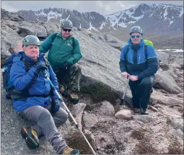  ?? ?? Iain Young, Ian Hunter and Steven Williams climbing in the Cairngorms