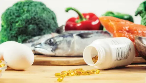  ?? STOCK.ADOBE.COM ?? Vitamin D can be found in foods such as fatty fish, egg yolks and vegetables, as well as over-the-counter supplement­s.