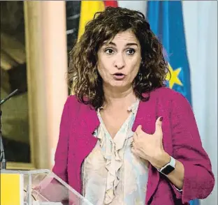  ?? RODRIGO JIMENEZ / EFE ?? La ministra de Hacienda, María Jesús Montero