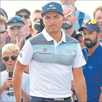  ??  ?? Rickie Fowler is just one shot off the lead at Gullane