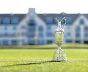  ?? Picture: Getty Images. ?? The Claret Jug pays a visit to Carnoustie.