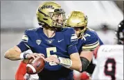  ?? COURTESY OF AKRON ATHLETICS ?? Akron quarterbac­k Zach Gibson started 14 games for the Zips across three seasons and has proved himself as a proficient passer.