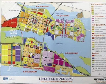  ??  ?? An illustrati­on of the Lekki free trade zone in Lagos