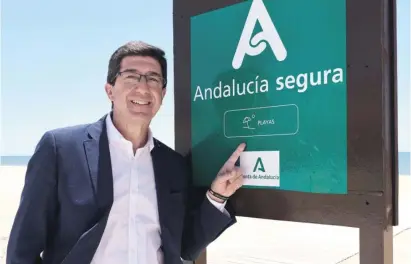  ?? Foto: Junta de Andalucía ?? Das Covid-Free-Siegel an den Stränden soll Urlaubern Vertrauen einflößen.