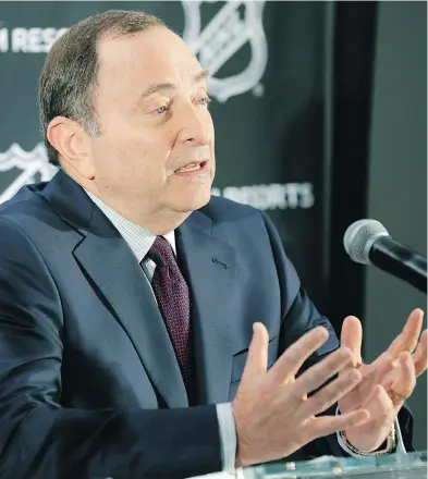  ?? SETH WENIG / THE ASSOCIATED PRESS FILES ?? NHL commission­er Gary Bettman has presided over three work stoppages in 25 years.