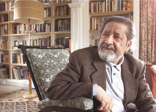  ?? AFP ?? Retrato. El perfil más crudo que se haya realizado de Naipaul es el que efectuó Patrick French en su biografía, autorizada por el propio escritor.