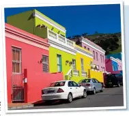  ??  ?? COLOURFUL: Funky houses in Cape Town, left