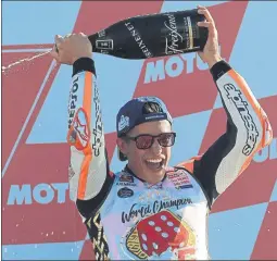  ??  ?? Marc Márquez ha celebrado el último como si fuera el primero