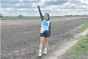  ?? ?? Stanground Academy teacher Sinead Raynor is running to raise money for the Sue Ryder Thorpe Hall Hospice.