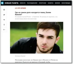  ?? FOTO: SKäRMBILD ?? Gazeta.
Skärmbild från den ryska tidningen Novaja